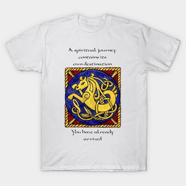 Celtic Design #1 with uplifting  inspirational thought T-Shirt by MagicMythLegend